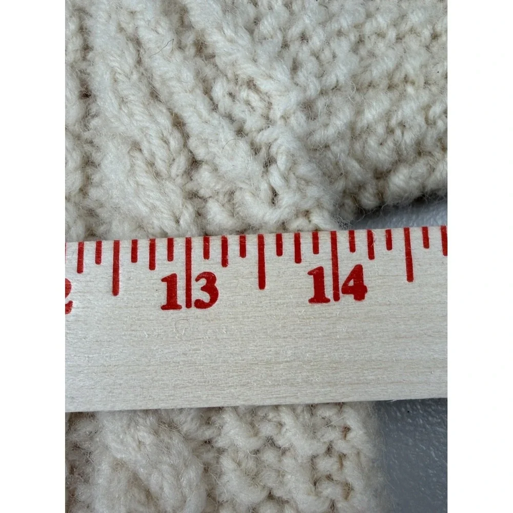 Blarney Woolen Mills Irish Hand Knit Wool Ivory‎ Youth Sweater